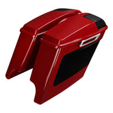 HR3 Billiard Red / Vivid Black 2021RGS 5" Stretched Extended Saddlebags with speaker lids For Harley Touring 2014-2023